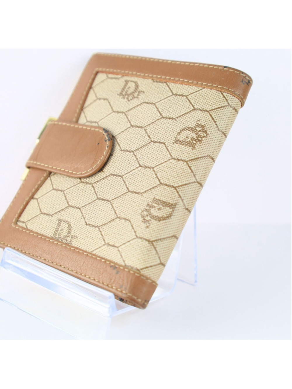 Vintage Christian Dior Honeycomb Brown Purse Wallet for Women - Picture 10 of 16